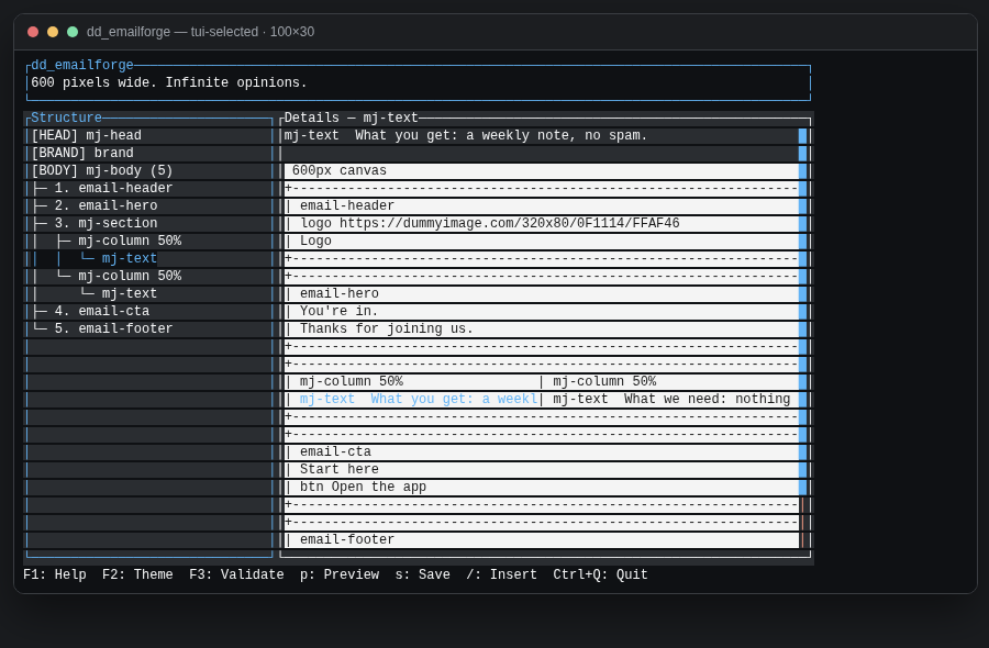 mj-text selected in the structure tree and highlighted in the details blueprint